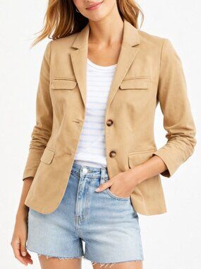 J. CREW Deconstructed Twill Blazer